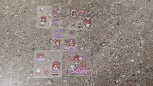 Combo Kawaii Girl Stickers And Washi Tape