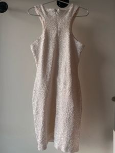 White Sequin Sheath Dress