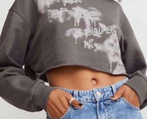 Cropped Graphic Sweatshirt