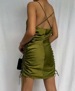 Olive Green Mini Dress