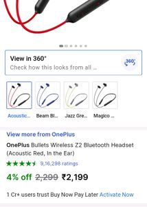 OnePlus Bullets Z2 BT Earphones, 12.4 mm Drivers