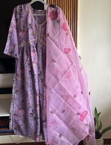 Kurta Set - Lavender Floral Alia Style