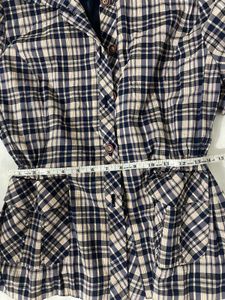 Cute Plaid Peplum Top