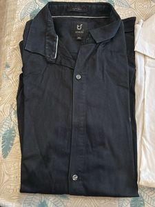 Black And White Plain Shirt Combo