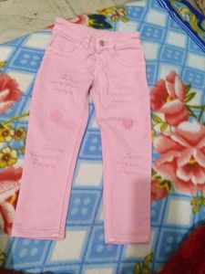 Cute Pink Kids Jeans