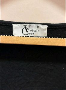 vintage Black Lace Trim Top