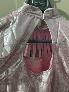 Pink Sheen Party Kurta