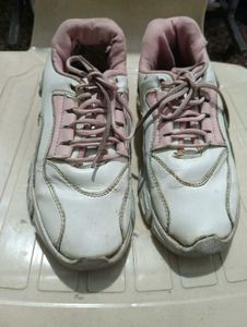 COMBO of white sneekers and pink/white sneeker