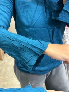 Elegant Teal Embellished Top