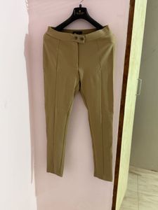 Chic Khaki Tailored Trousers