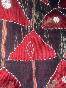 Red &amp; Black Printed Kurta with Dupatta