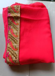 Beutiful Heavy Embroidery Saree🎀