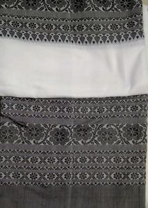Pure Cotton Saree (Black 🖤 White 🤍)