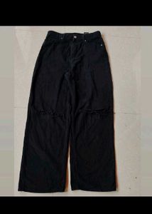 h&amp;m ripped Baggy Black Denim Jeans