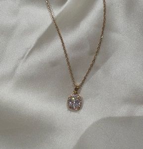 Anti Tarnish Square Pendent