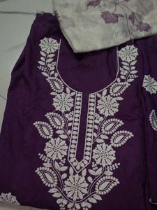 New Unstitched Lockhnowi Dress Dupatta Set