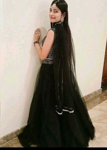 Black Net Lehnga
