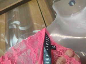 Coral Lace Detail Dress