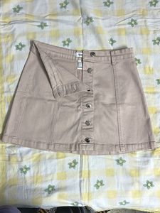 Forever21 Peach Denim Mini Skirt