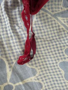 Elegant Burgundy Lace Bra