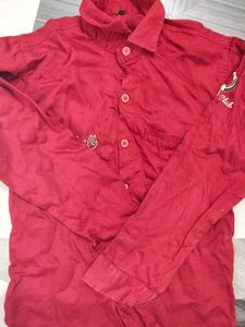 Red Casual Shirt