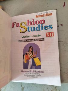 Fashion Studies Book.Class 12(Hindi Medium)