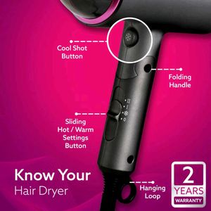 Agaro HD-1214 Hair Dryer - Black