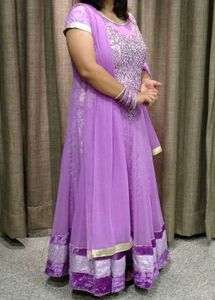 Lavender Anarkali Dress