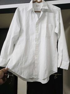 HARDY AMIES Classic White Striped Shirt