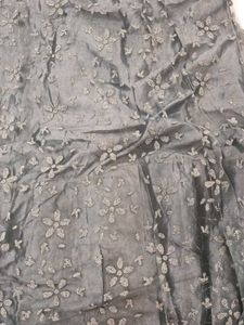 Grey Floral Lehenga Choli Set