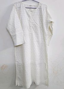 White Embroidered Kurti