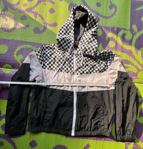 Checkered Windbreaker Jacket