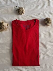 Red T-Shirt with Sheep Applique