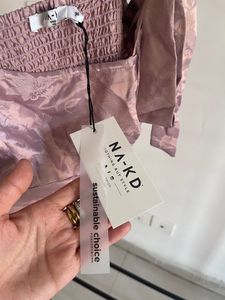 Mauve Cup Detail Satin Top