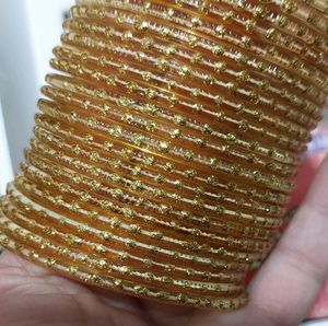 Glass Bangles Maroon Green Golden