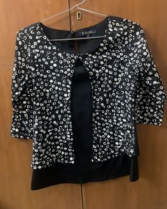 Rare Black Printed Top