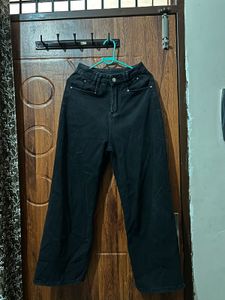 Wide Leg Black Jeans