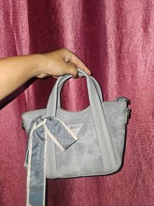 denim looked hand bag