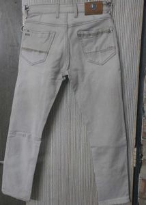 Casual Beige Denim Jeans