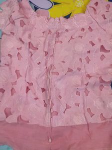 Pink Floral Lace Top