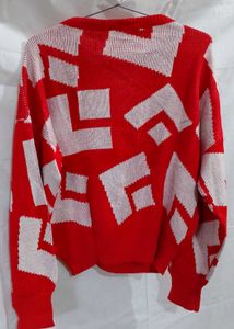 Red Patterned Sweater