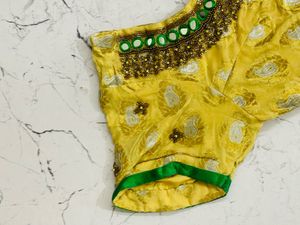 Yellow Embroidered Kurti Top