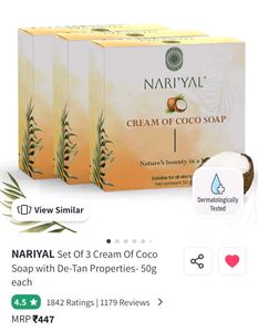Nariyal Cocoa Detan Soap (Set of 3 )