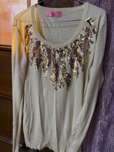 Sequin Embellished Knit