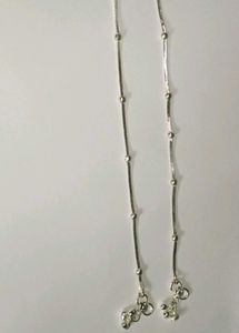 Silver Anklet with Charms