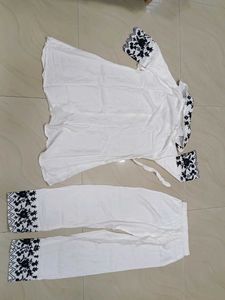 Elegant White Embroidered Kurta Set