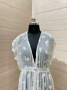 White Paisley Maxi Cover-Up