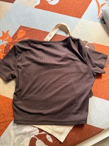 Color Block Crop Top