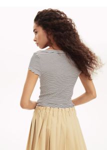 Preppy Smoked Off Shoulder Vintage Top