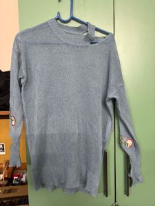 Grey Cutout Top